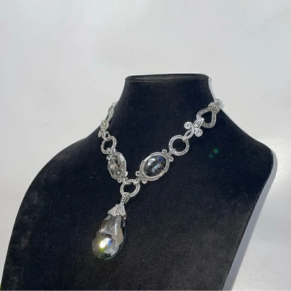 Glass Crystal Statement Necklace